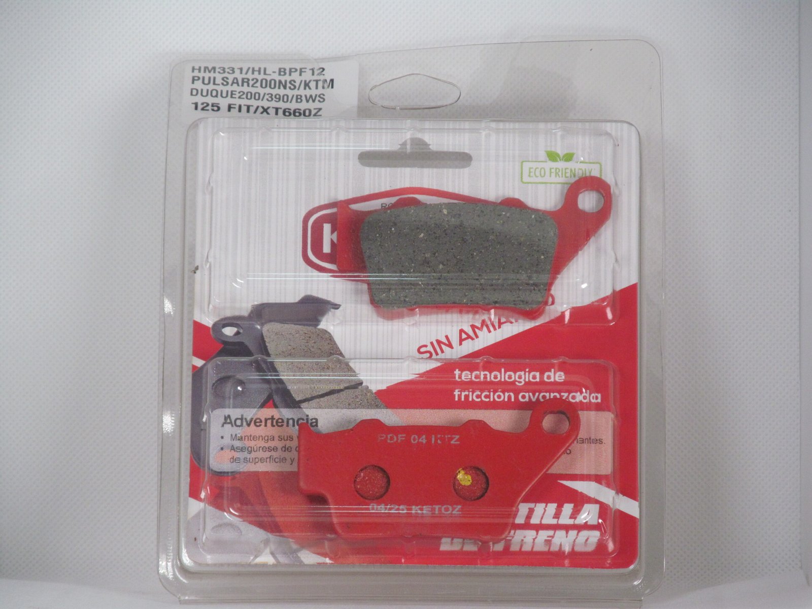 Pastillas de freno delanteras 04KTZ para Bajaj Pulsar NS200 y 220S