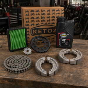 CMB17 CB-110: repuestos exactos, aceite Rasch Koral, cadena y caja KETOZ en taller