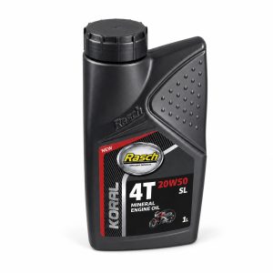 Aceite Rasch Koral 4T 20W50 SL Mineral 1L fondo blanco