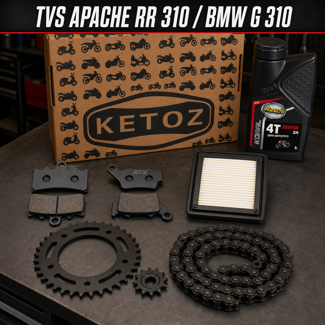 Combo de mantenimiento para TVS APACHE RR 310 / BMW G 310