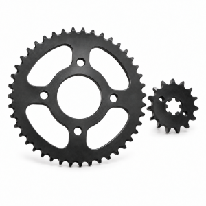 Kit de piñones para CBF 150 15T 43T Honda / Hunk/CBZ/160 - imagen ilustrativa generada con IA